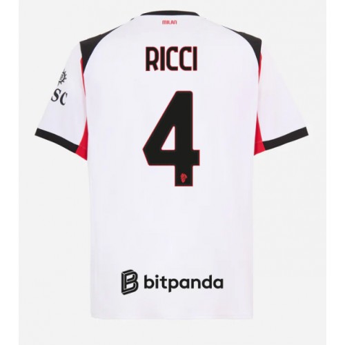 AC Milan Samuele Ricci #4 Replik Auswärtstrikot 2025-26 Kurzarm AC Milan Samuele Ricci #4 Replik Auswärtstrikot 2025-26 Kurzarm